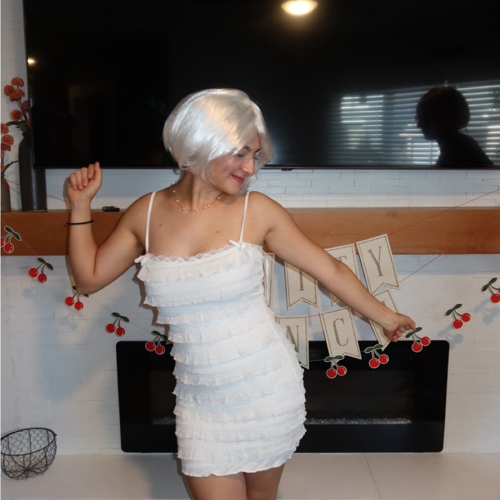Princess Polly White Ruffled Mini Dress